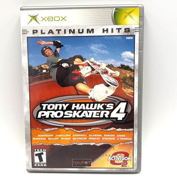 Activision Other - Tony Hawk's‎ Pro Skater 4 Xbox Platinum Hits Activision 2002 Neversoft NTSC T